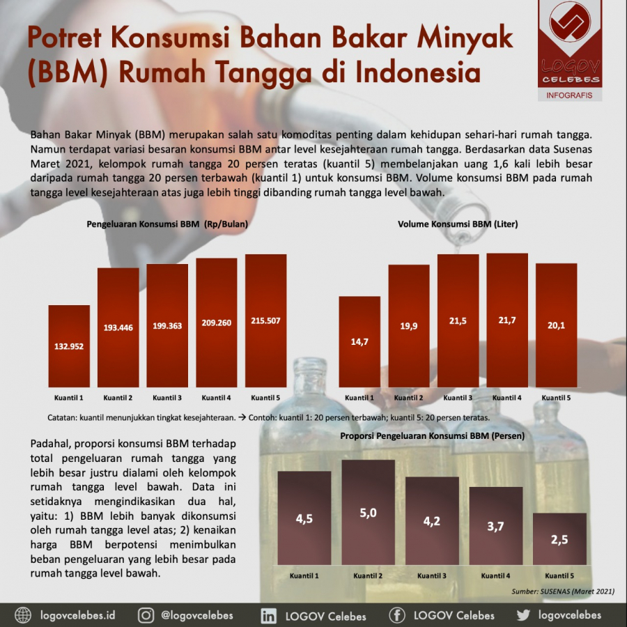 Potret Konsumsi Bahan Bakar Minyak (BBM) Rumah Tangga di Indonesia